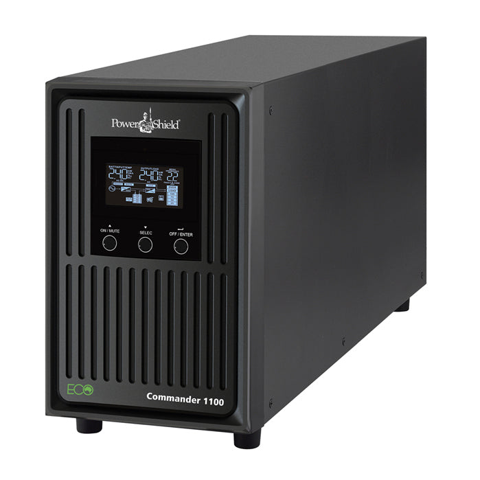PowerShield Commander 1100VA/990W - 10Amp, Line Interactive Pure Sine Wave Tower UPS with AVR, 2 AUS sockets, 10A, C13 x 3, 2-year warranty PowerShield Commander 1100VA/990W - 10Amp, Line Interactive Pure Sine Wave Tower UPS with AVR, 2 AUS sockets, 10A, C13 x 3, 2-year warranty